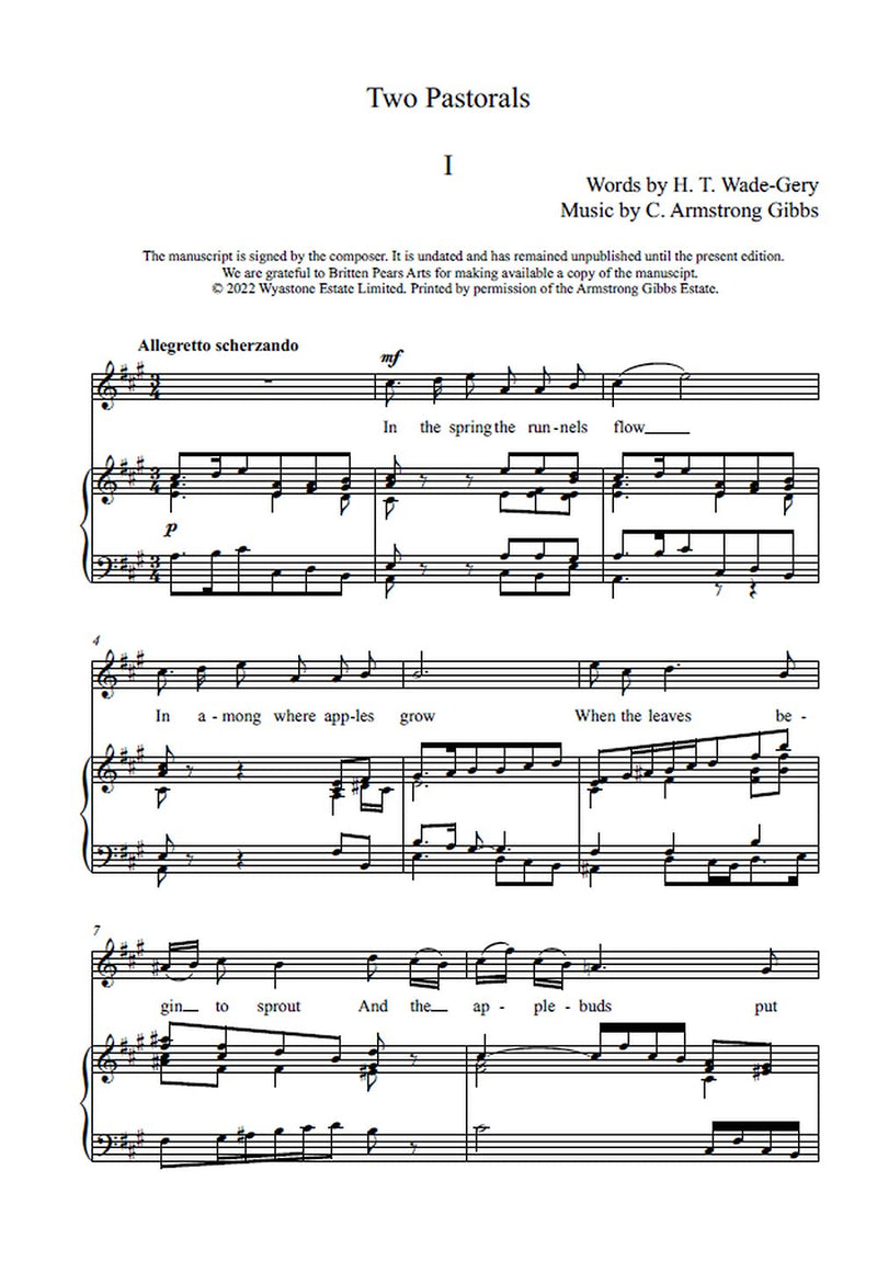 Gibbs: Four Songs for Soprano Voice