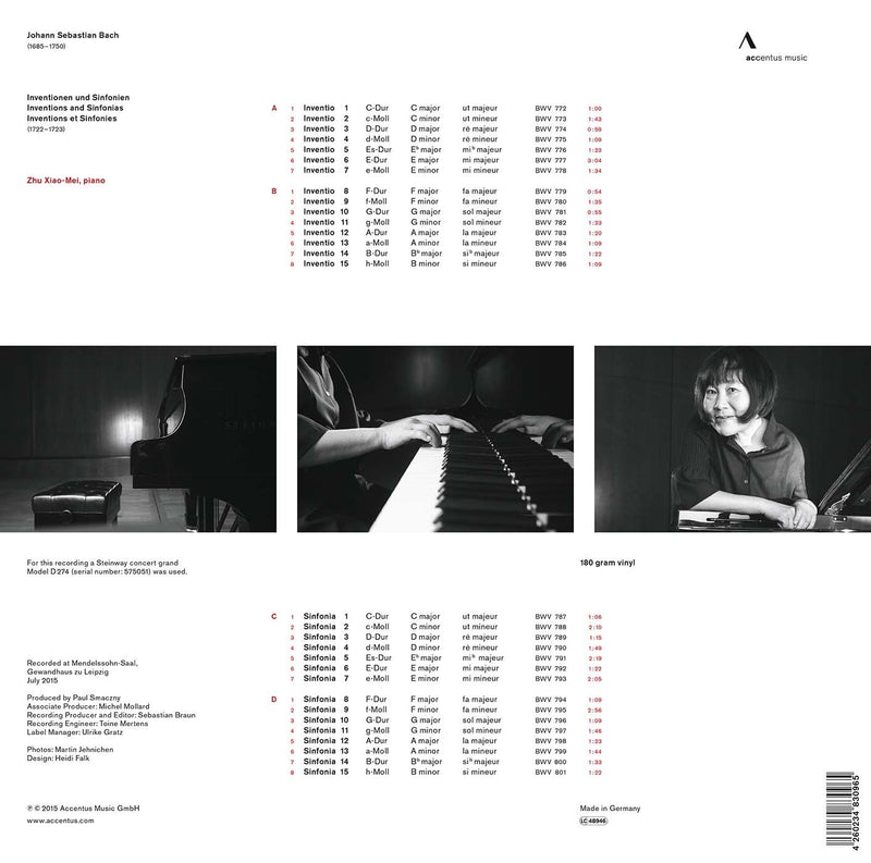 Bach: Inventions & Sinfonias / Zhu Xiao-Mei [Vinyl]
