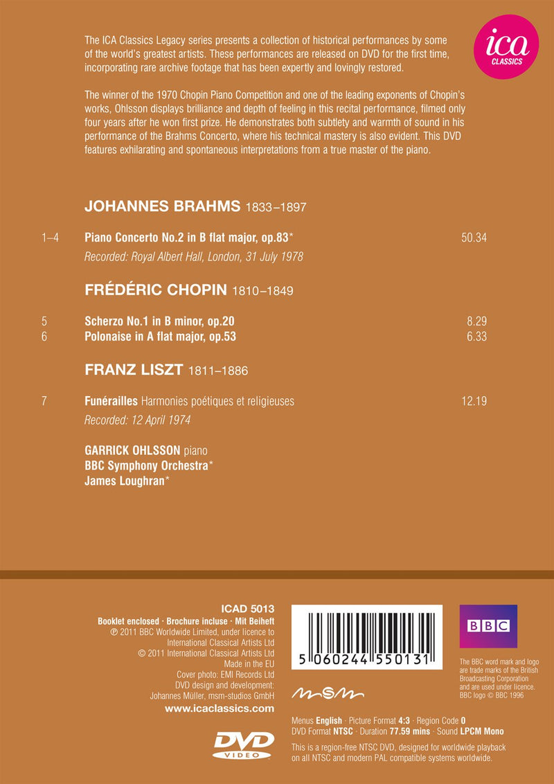 Garrick Ohlsson Plays Chopin, Brahms & Liszt
