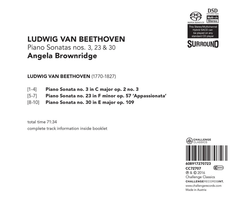 Ludwig van Beethoven: Piano Sonatas nos. 3, 23 & 30