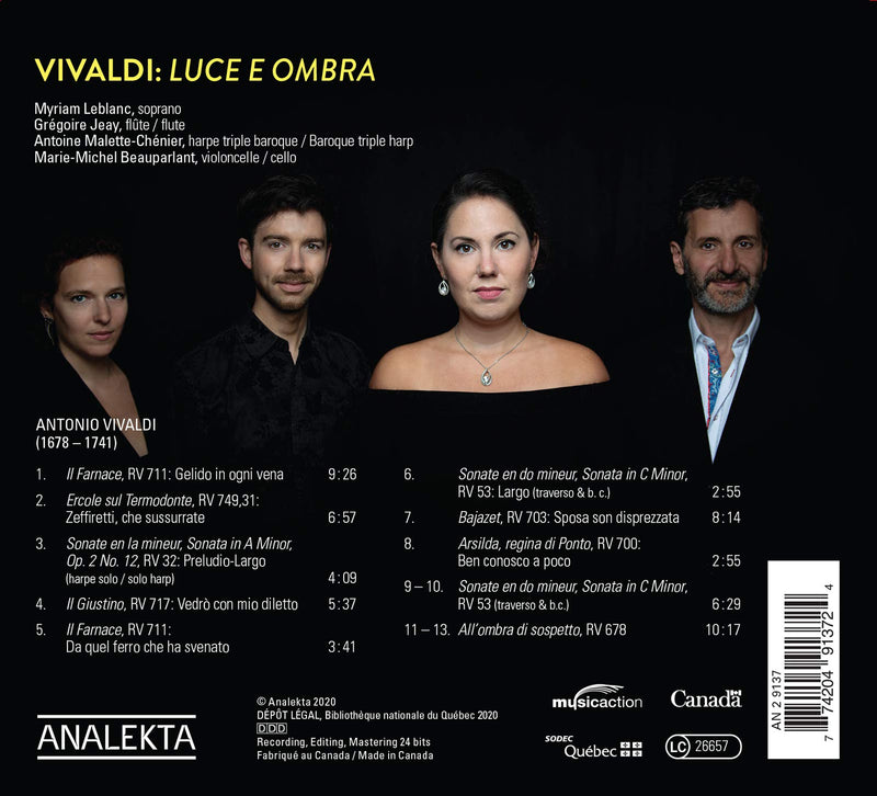 Vivaldi: Luce e Ombra / Myriam Leblanc, Ensemble Mirabilia