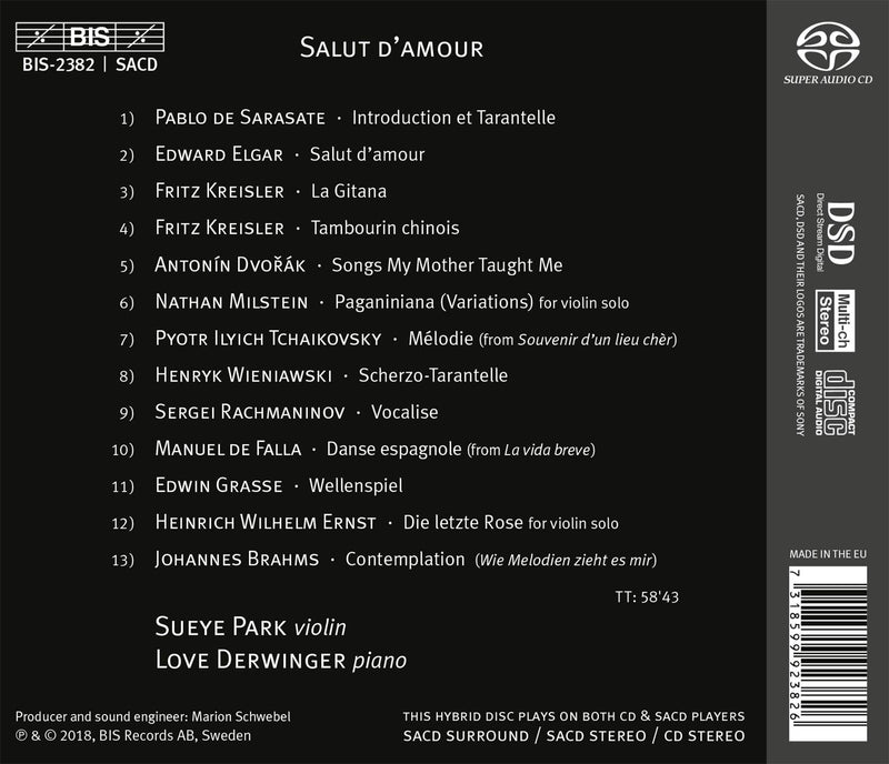 Salut d'Amour / Sueye Park, Derwinger