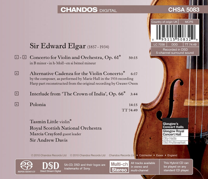 Elgar: Violin Concerto / Little, Davis, Royal Scottish National Orchestra