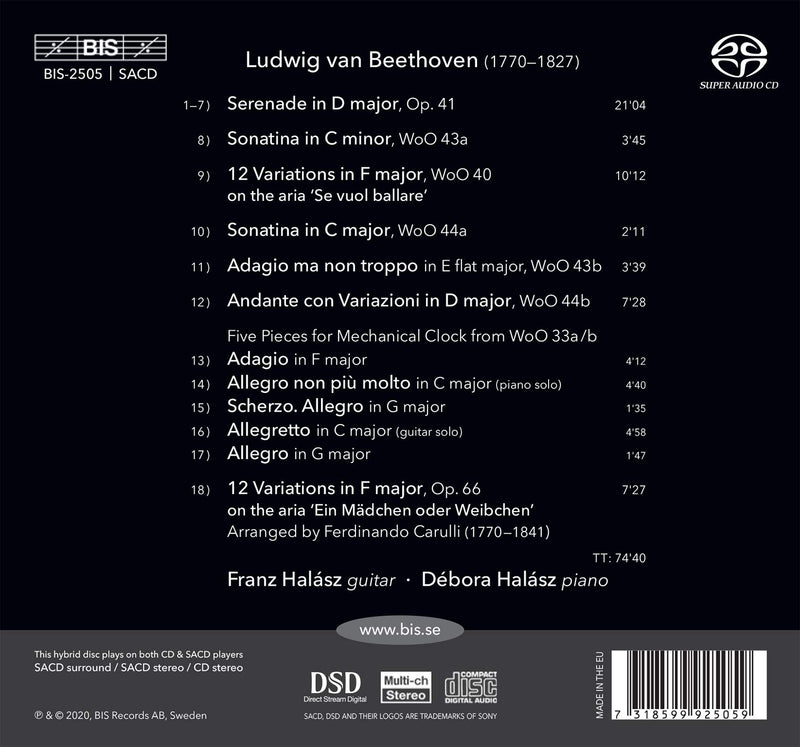 Beethoven: Works for Guitar & Piano / Halasz