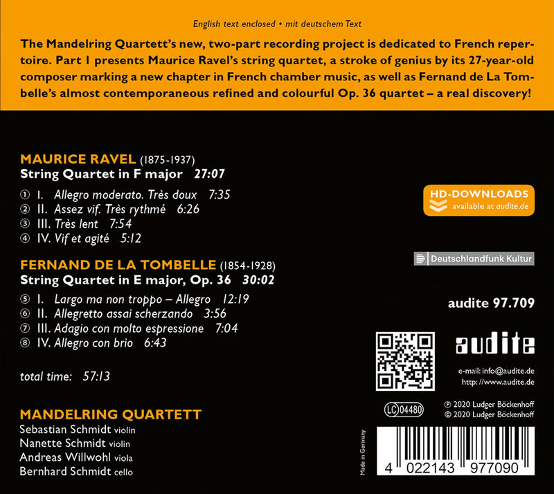 Ravel, La Tombelle: String Quartets / Mandelring Quartett