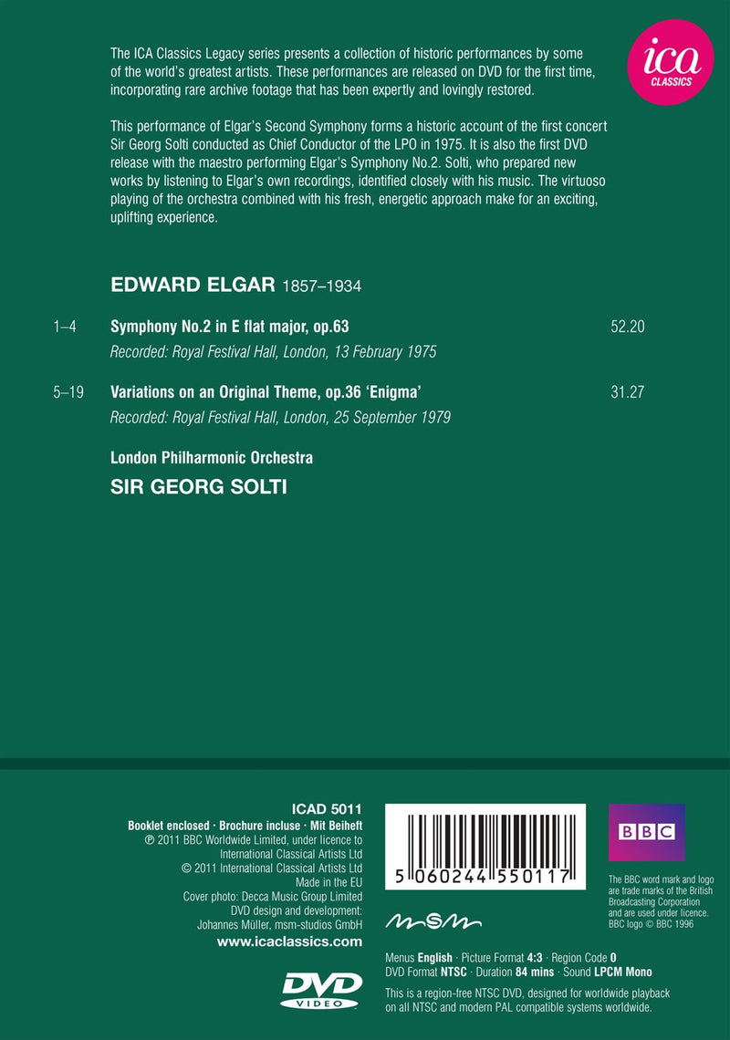 Elgar: Symphony No 2, Enigma Variations / Solti, LPO