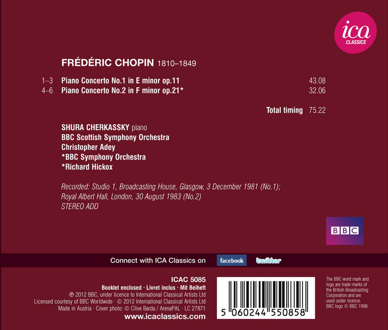 Chopin: Piano Concertos / Shura Cherkassky