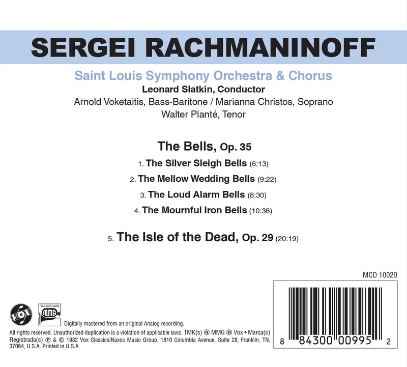 Rachmaninov: The Bells, Isle of the Dead / Slatkin, St. Louis Symphony