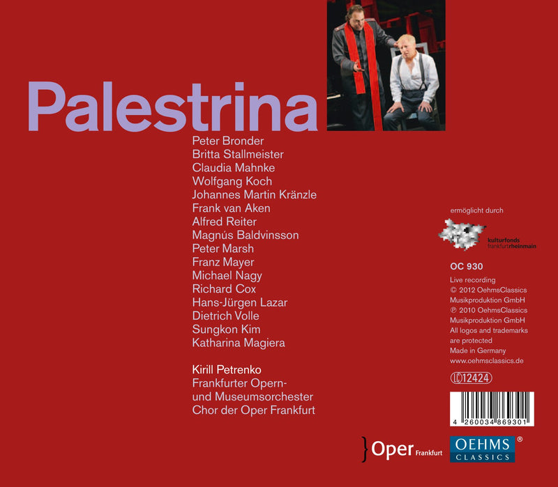 Pfitzner: Palestrina / Petrenko, Frankfurt Opera and Museum Orchestra