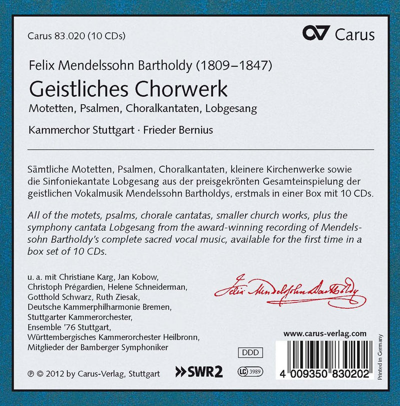 Mendelssohn: Geistliches Chorwerk