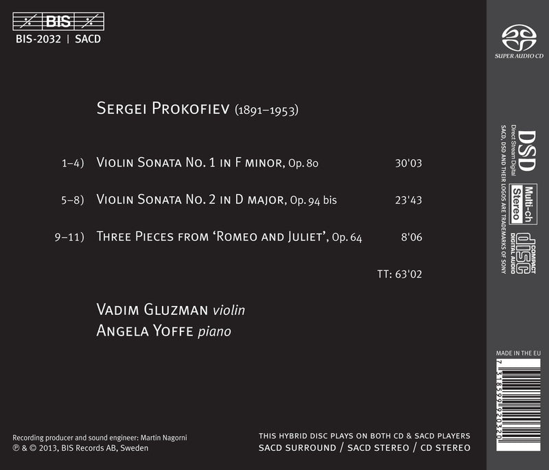 Prokofiev: Violin Sonatas / Vadim Gluzman