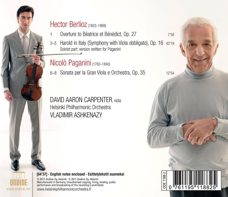 Berlioz: Harold In Italy; Paganini: Sonata Per La Grand Viola / Carpenter, Ashkenazy