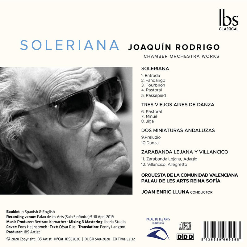 Rodrigo: Soleriana / Lluna, Orquestra de la Comunitat Valenciana