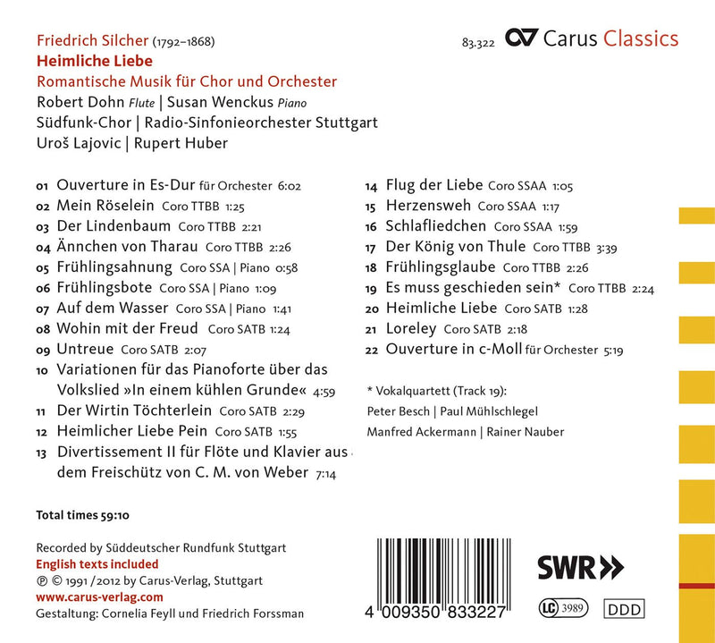 Heimliche Liebe Romantische Musik für Chor und Orchester