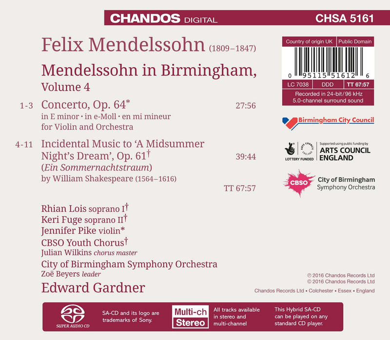 Mendelssohn in Birmingham, Vol. 4 / Pike, Gardner, City of Birmingham Symphony
