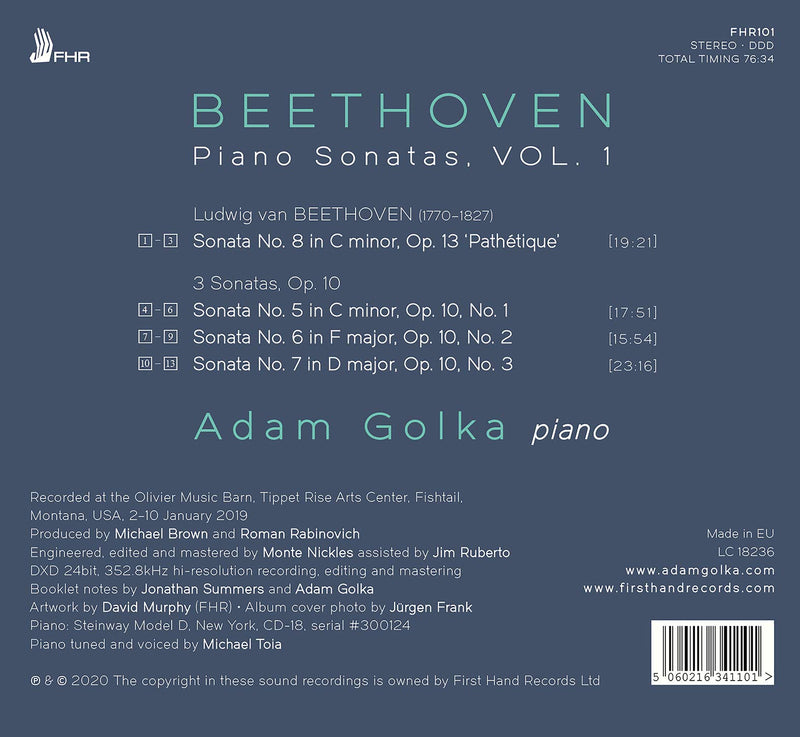 Beethoven: Piano Sonatas, Vol. 1 / Adam Golka