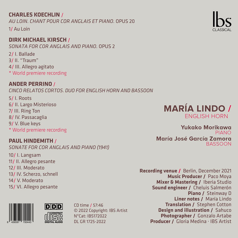 Hindemith, Kirsch, Koechlin & Perrino: Maria Lindo - English Horn Recital