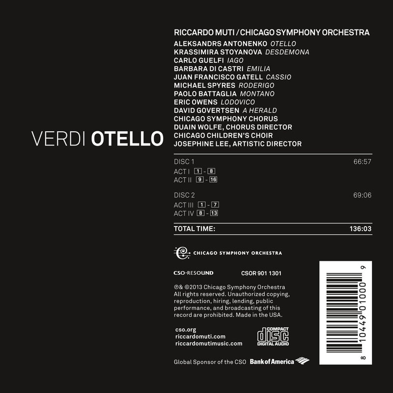 Verdi: Otello / Antonenko, Stoyanova, Muti, Chicago