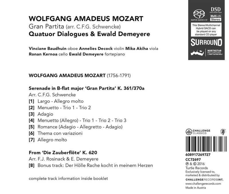 Mozart: Serenade, K. 361 & Die Zauberflöte, K. 620
