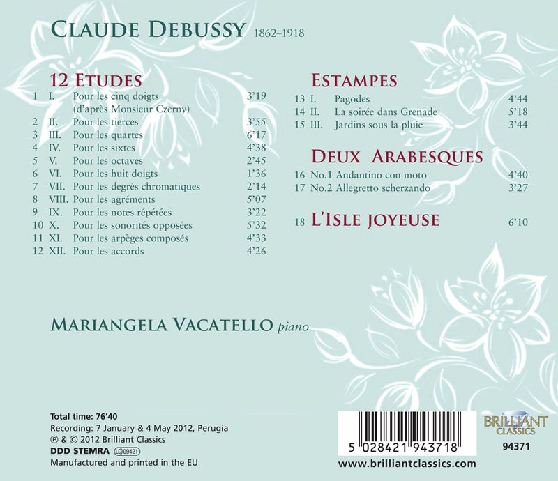 Debussy: 12 Etudes / Mariangela Vacatello