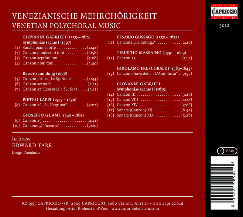 Venezianische Mehrchorigkeit (Venetian Polychoral Music) / Tarr, HR Brass
