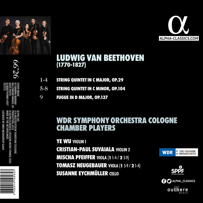 Beethoven: Music for String Quintet / WDR Symphony Chamber Players
