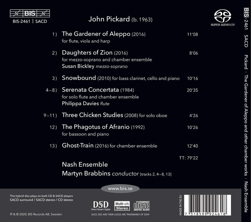 Pickard: The Gardener of Aleppo & Other Chamber Works / Brabbins, Nash Ensemble
