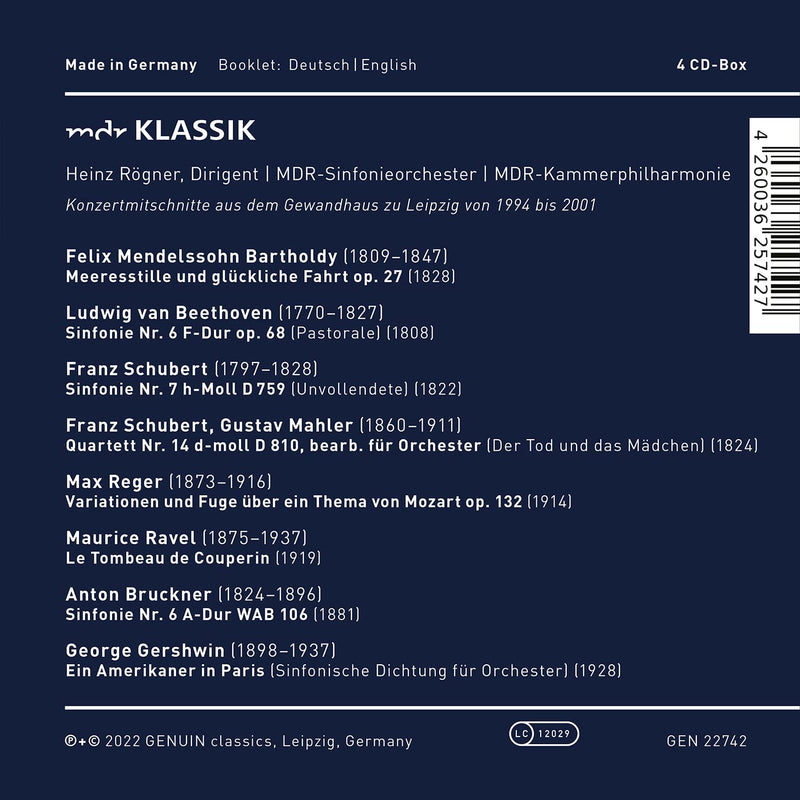Beethoven, Schubert, Bruckner, Gershwin: Orchestral Works / Rögner, MDR Sinfonieorchester