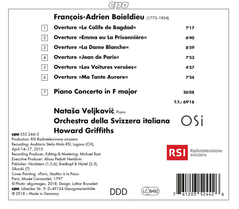 Boieldieu: Piano Concerto & Six Overtures