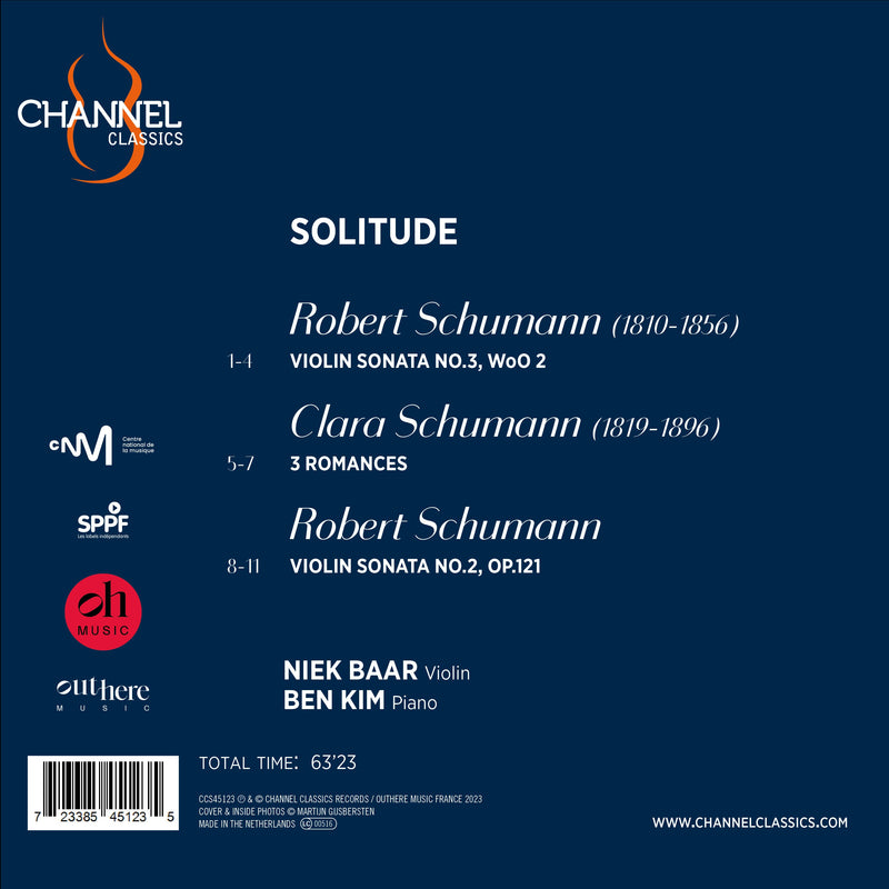 Solitude -Robert & Clara Schumann: Piano Works / Benjamin Kim, Niek Baar