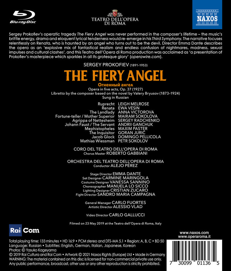 Prokofiev: The Fiery Angel / Vesin, Perez, Orchestra del Teatro Dell'Opera di Roma