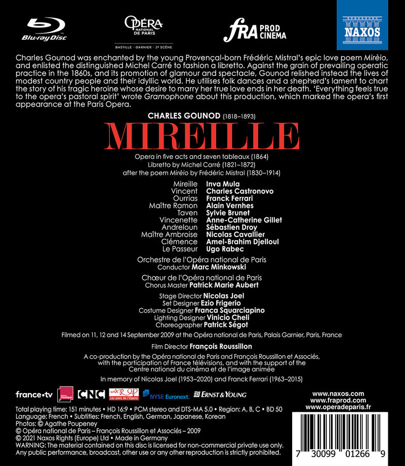 Gounod: Mireille / Minkowski, l'Opera national de Paris [Blu-ray]