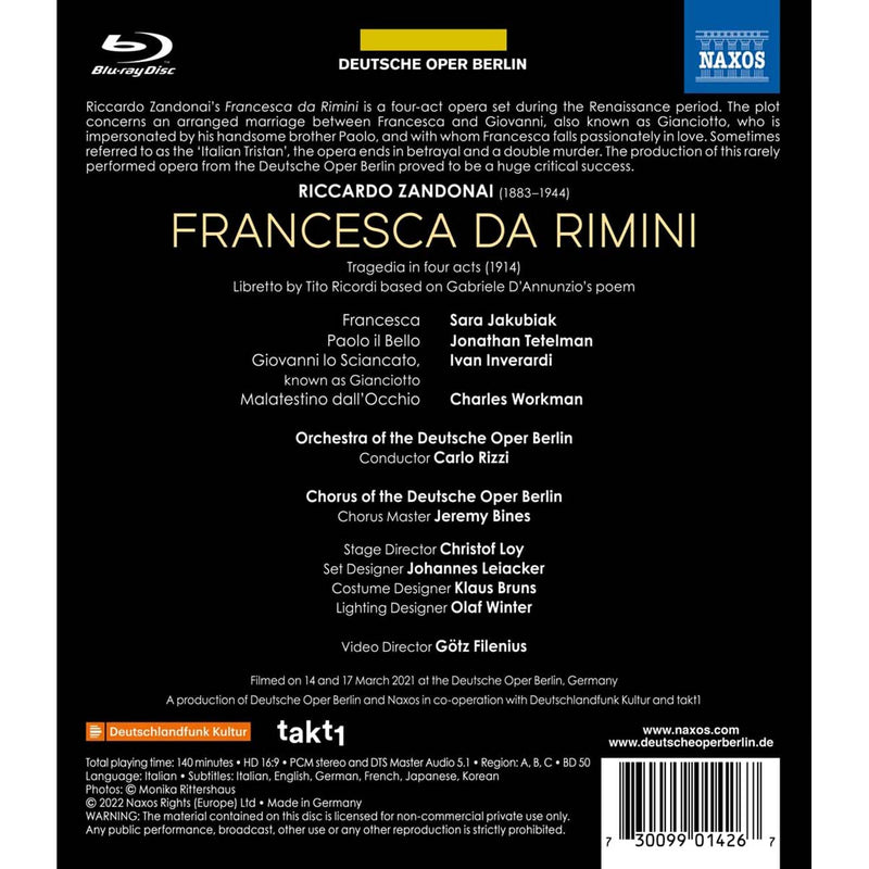 Zandonai: Francesca da Rimini / Rizzi, Deutsche Oper Berlin