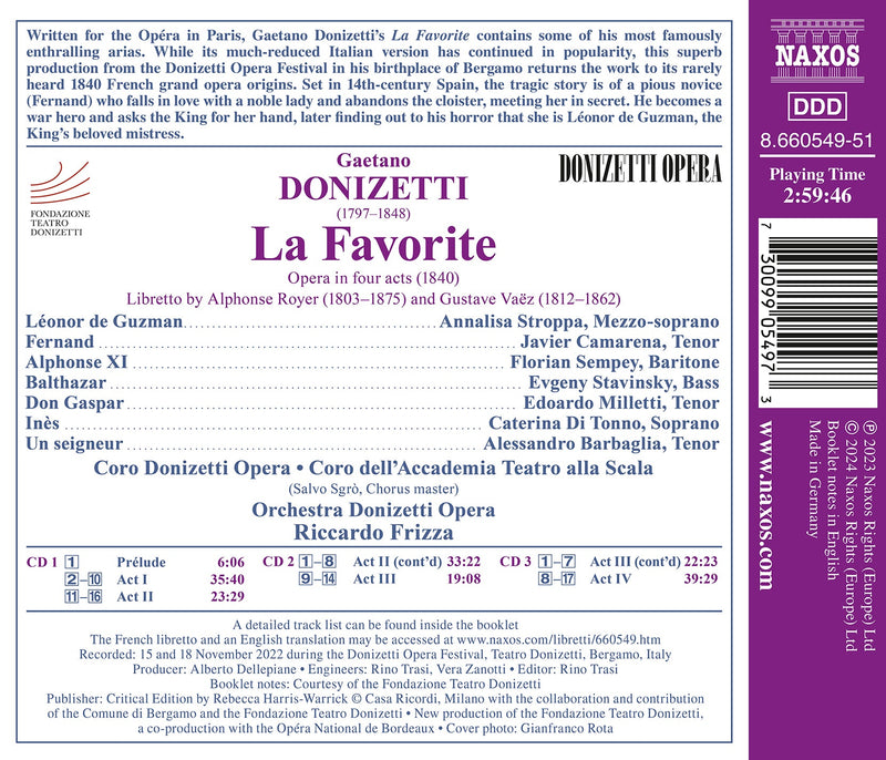 Donizetti: La Favorite / Frizza, Donizetti Opera Orchestra
