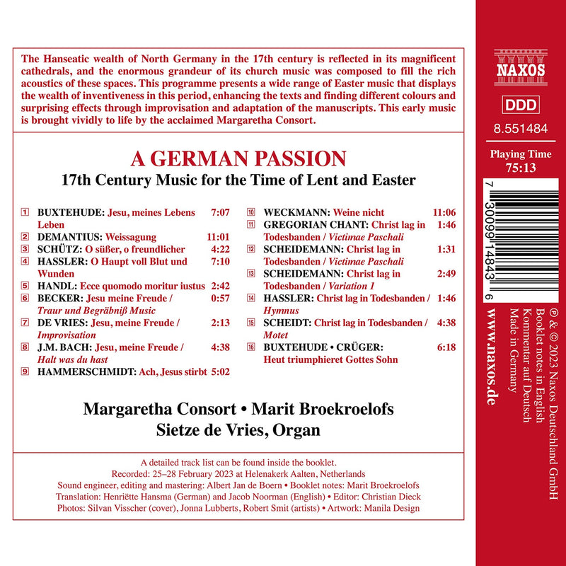 A German Passion - 17th C. Music for the Time of Lent and Easter