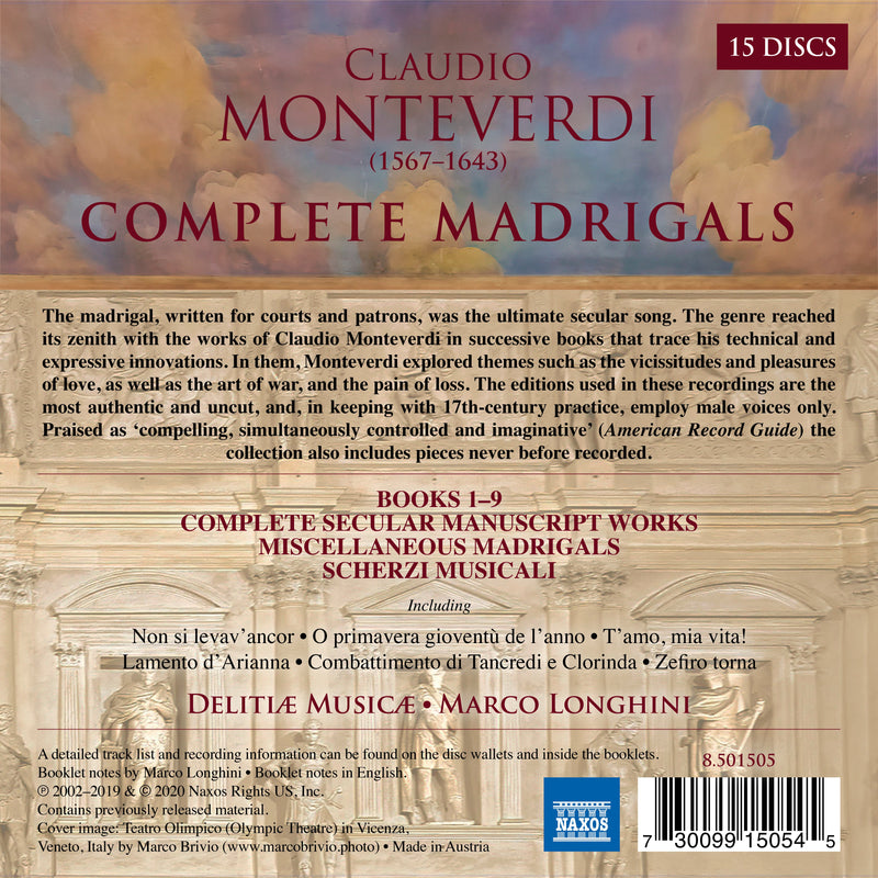 Monteverdi: Complete Madrigals / Longhini, Delitiae Musicae