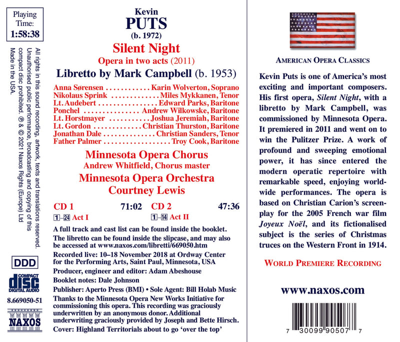 Puts: Silent Night / Lewis, Minnesota Opera