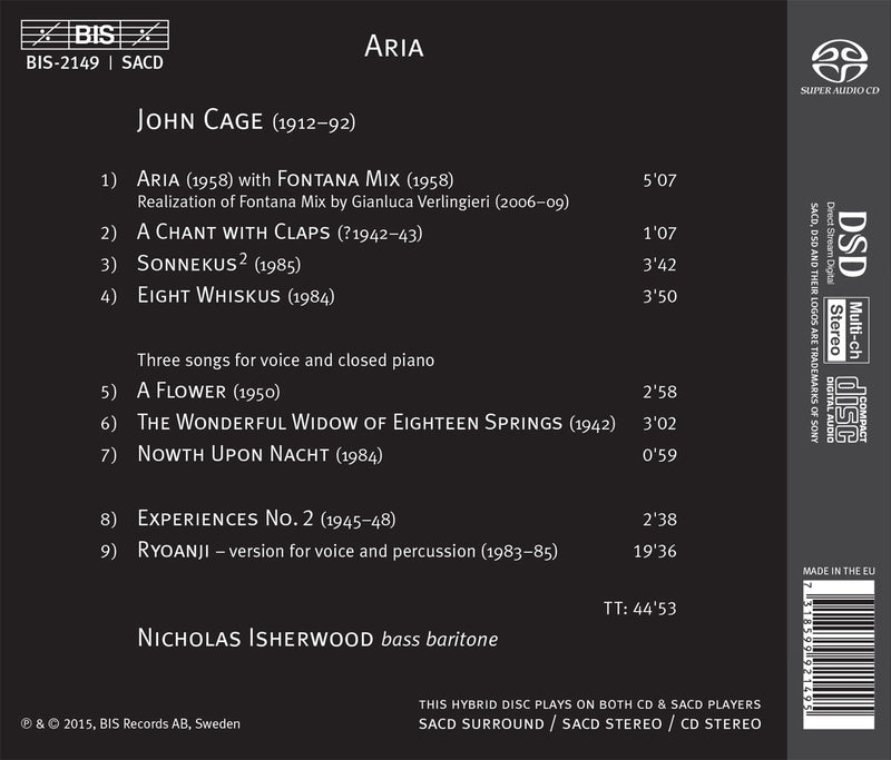 Aria: Nicholas Isherwood Performs John Cage
