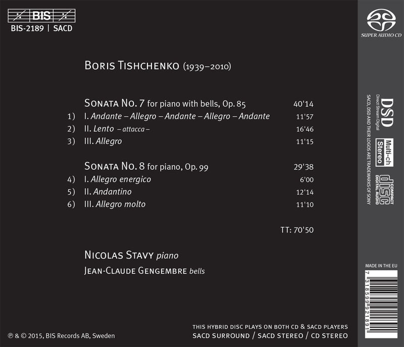 Tishchenko: Piano Sonatas Nos. 7 & 8 / Stavy