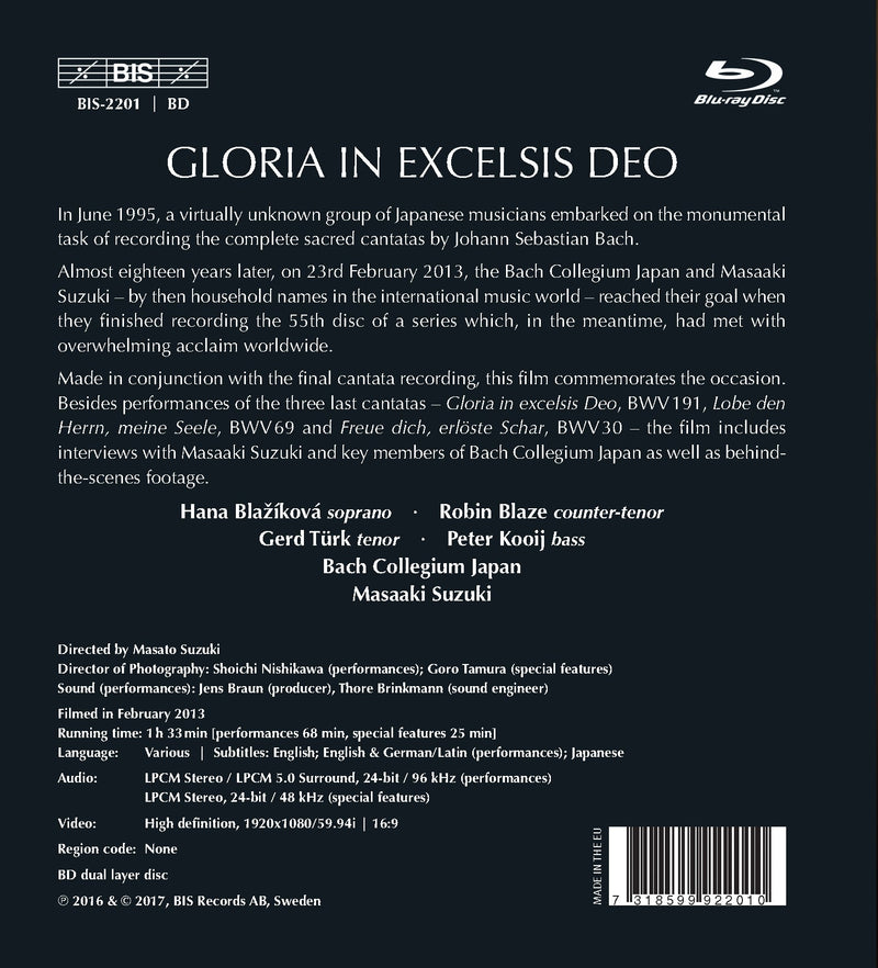 Gloria in Excelsis Deo / Suzuki, Bach Collegium Japan