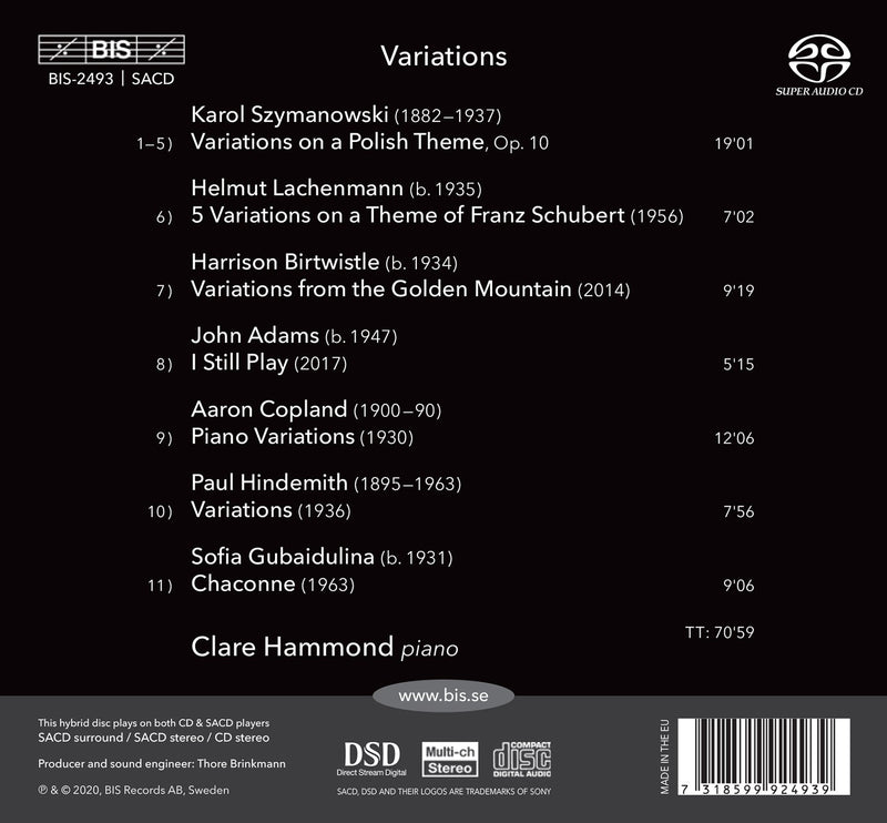 Variations / Clare Hammond
