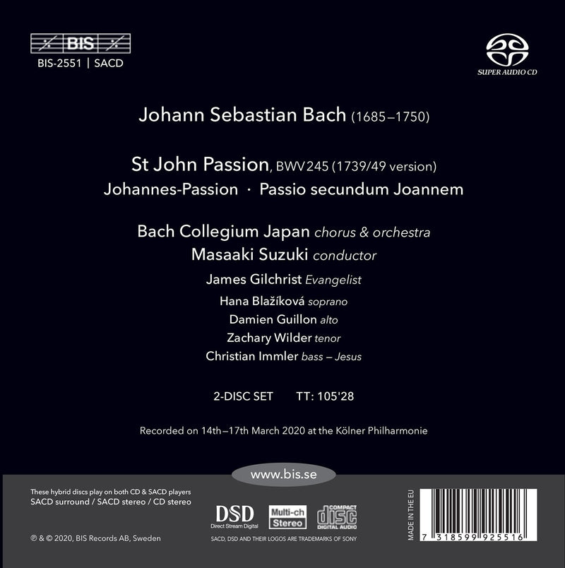 Bach: St. John Passion (The Koln Recording) / Suzuki, Bach Collegium Japan