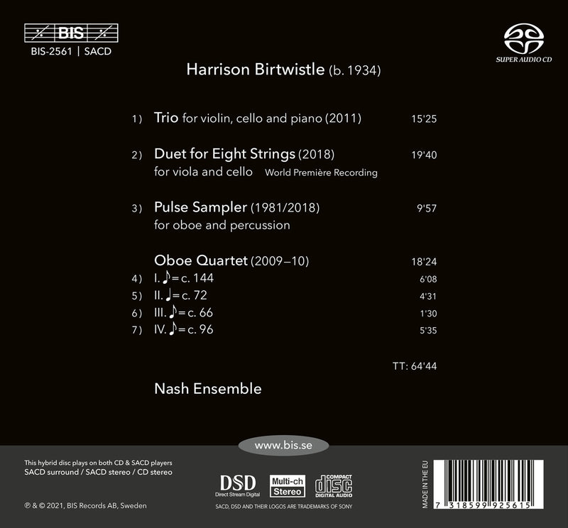 Birtwistle: Chamber Works / Nash Ensemble