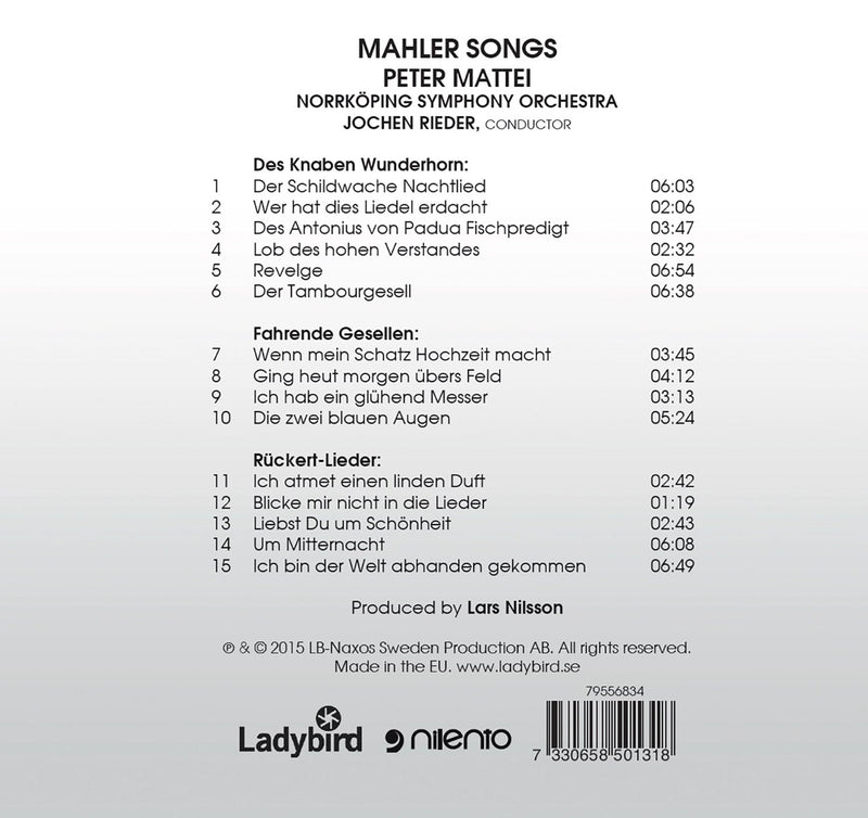 Mahler: Songs / Peter Mattei