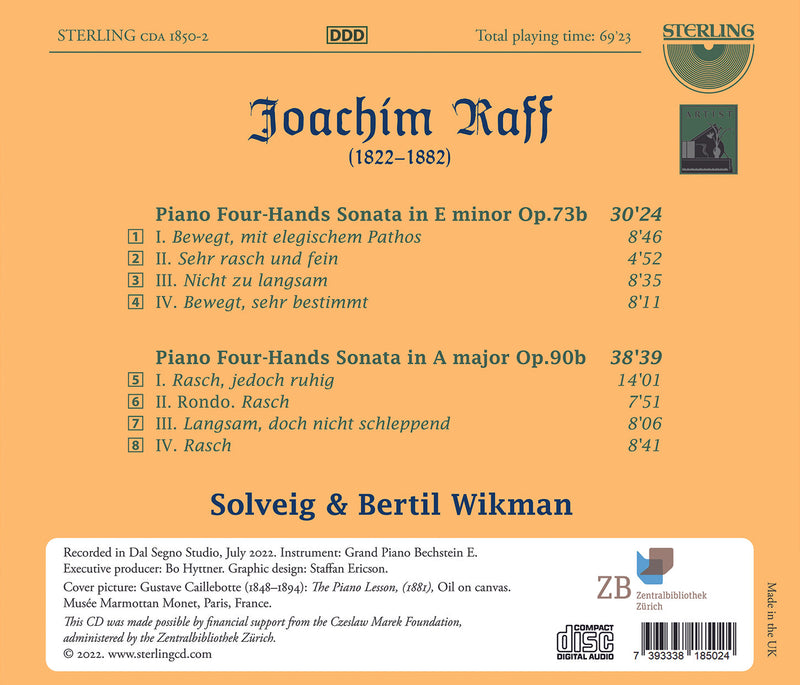 Raff: Piano Four-Hands Sonatas / Wikman & Wikman