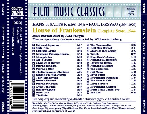 Salter, Dessau: House Of Frankenstein / Stromberg, Moscow Symphony