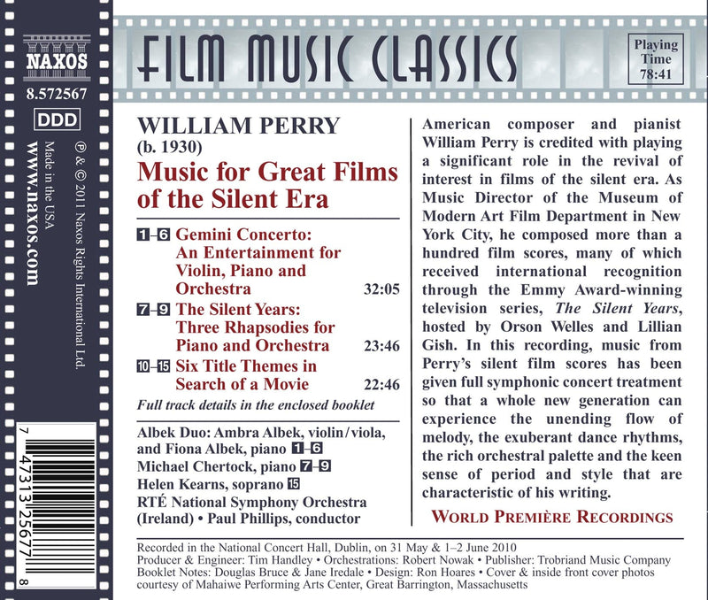 William P. Perry: Music For Great Films Of The Silent Era