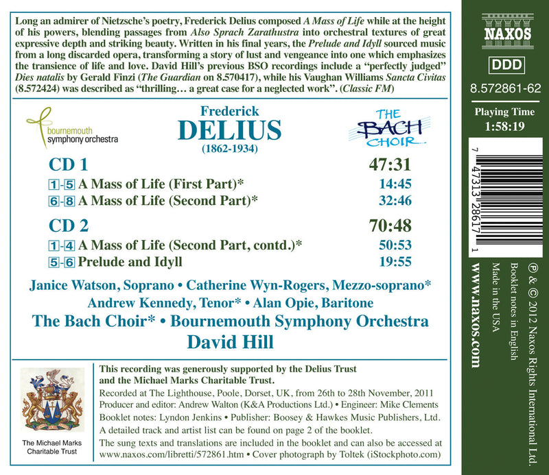 Delius: A Mass of Life, Idyll / Opie, Hill