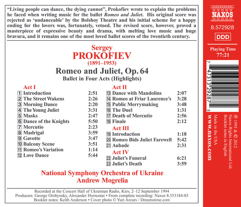 Prokofiev: Romeo And Juliet (Highlights) / Mogrelia, Ukraine National Symphony
