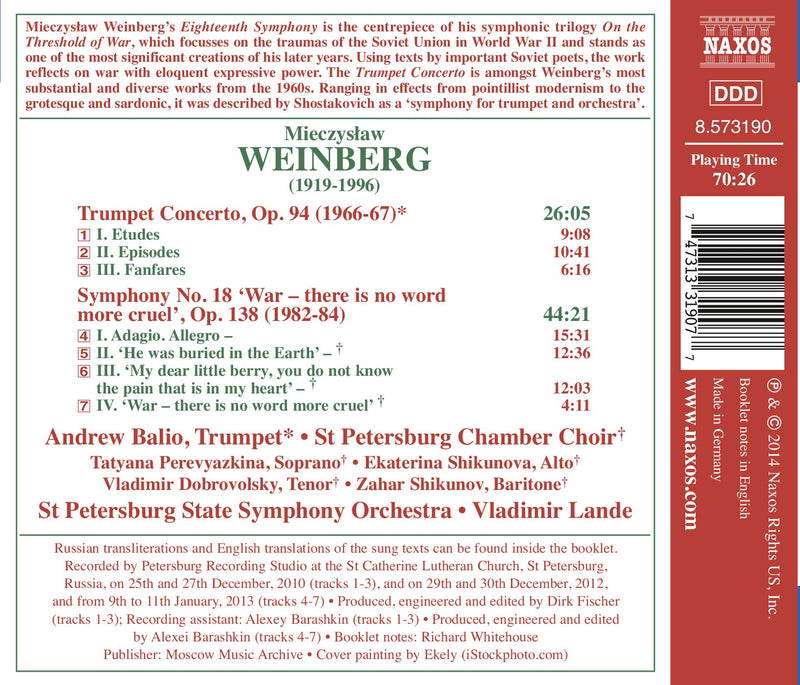 Weinberg: Symphony 18, Trumpet Concerto / Lande